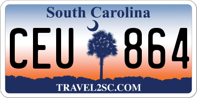 SC license plate CEU864