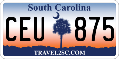 SC license plate CEU875