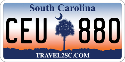 SC license plate CEU880