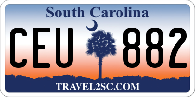 SC license plate CEU882