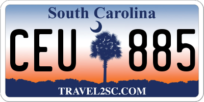 SC license plate CEU885