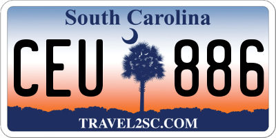 SC license plate CEU886