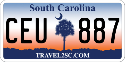 SC license plate CEU887