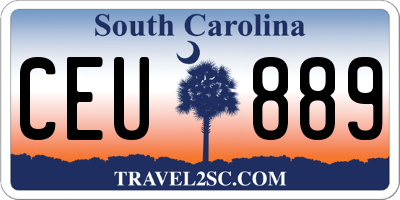 SC license plate CEU889