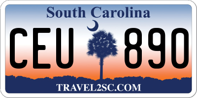 SC license plate CEU890