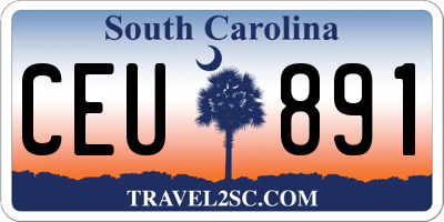 SC license plate CEU891