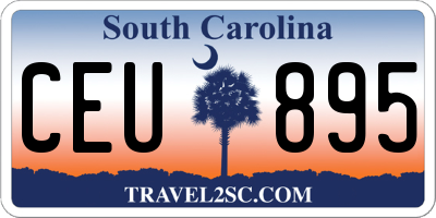 SC license plate CEU895
