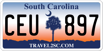 SC license plate CEU897