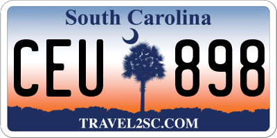 SC license plate CEU898