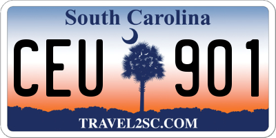 SC license plate CEU901