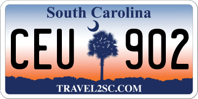 SC license plate CEU902