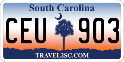 SC license plate CEU903