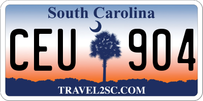 SC license plate CEU904