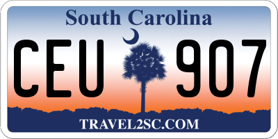 SC license plate CEU907
