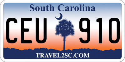 SC license plate CEU910