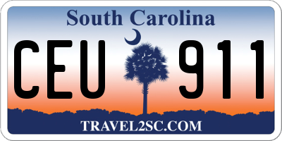 SC license plate CEU911