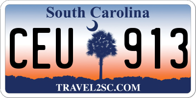 SC license plate CEU913