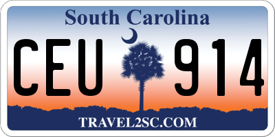 SC license plate CEU914