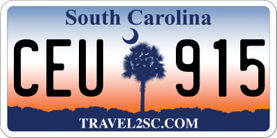 SC license plate CEU915