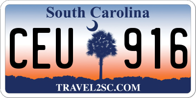 SC license plate CEU916