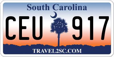 SC license plate CEU917