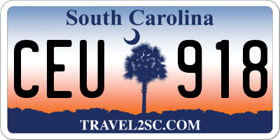SC license plate CEU918