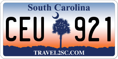 SC license plate CEU921