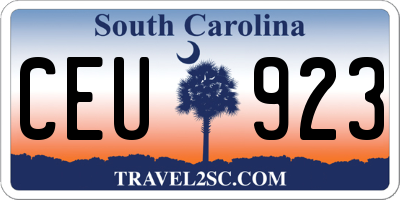 SC license plate CEU923