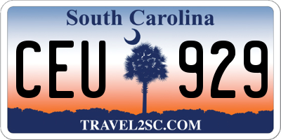 SC license plate CEU929
