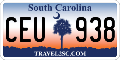 SC license plate CEU938