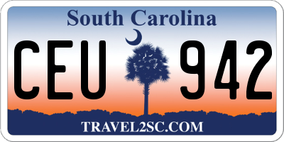 SC license plate CEU942