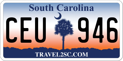 SC license plate CEU946