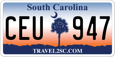 SC license plate CEU947