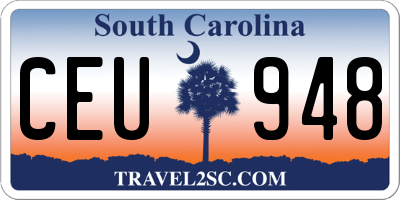SC license plate CEU948