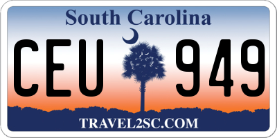 SC license plate CEU949