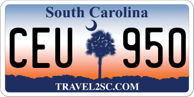 SC license plate CEU950