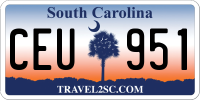 SC license plate CEU951
