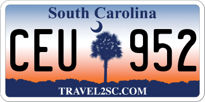 SC license plate CEU952