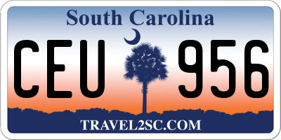 SC license plate CEU956
