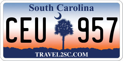 SC license plate CEU957