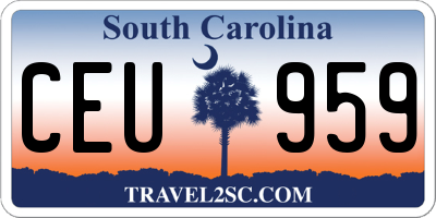 SC license plate CEU959