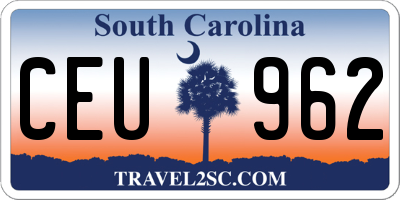 SC license plate CEU962