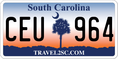 SC license plate CEU964