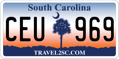 SC license plate CEU969