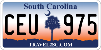 SC license plate CEU975