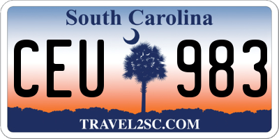 SC license plate CEU983