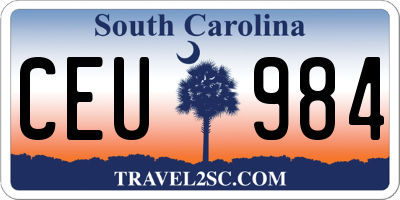 SC license plate CEU984