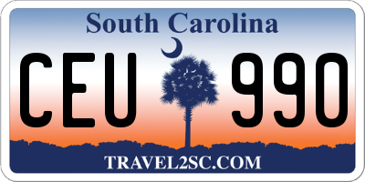 SC license plate CEU990