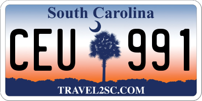 SC license plate CEU991