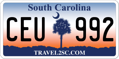 SC license plate CEU992